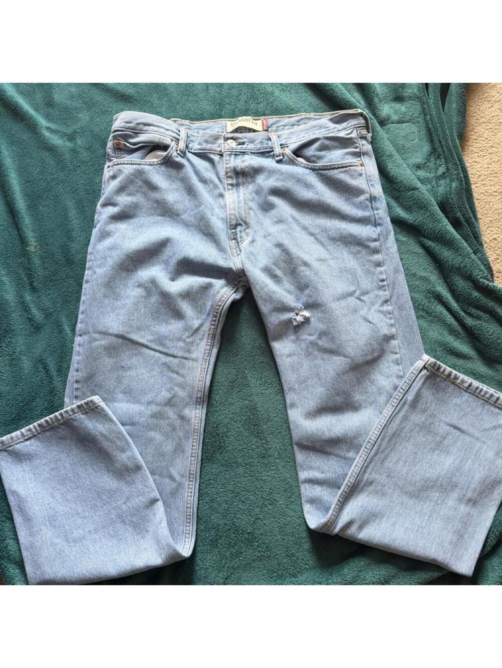 Levi's 505 Straight Fit Light Blue Denim Jeans Size 30x34
